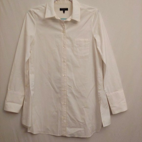 Rag and Bone  womens white button down long sleeve dress shirt SP - Picture 1 of 12